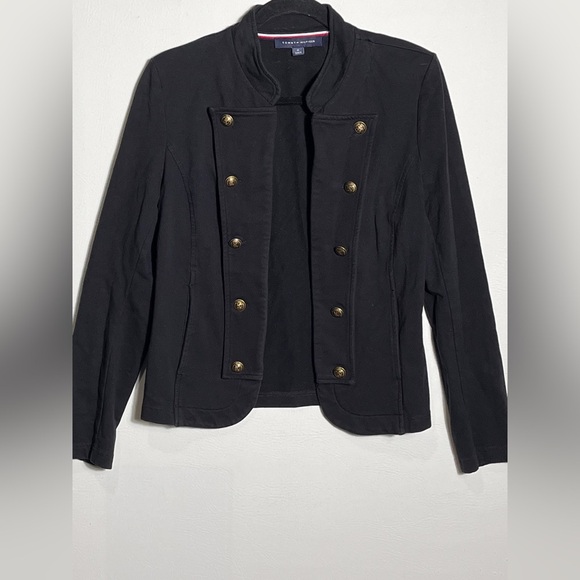 Tommy Hilfiger Women's Military Band Jacket Cardigan Black Medium - Picture 3 of 10